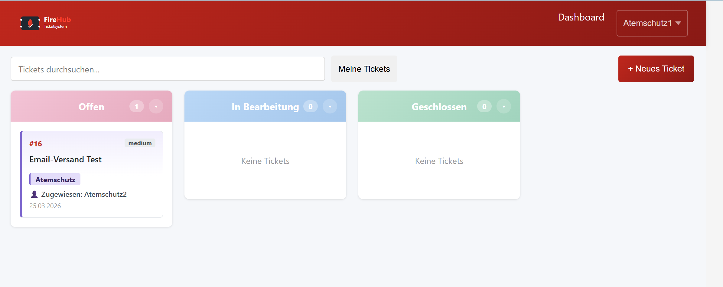 Screenshot Dashboard